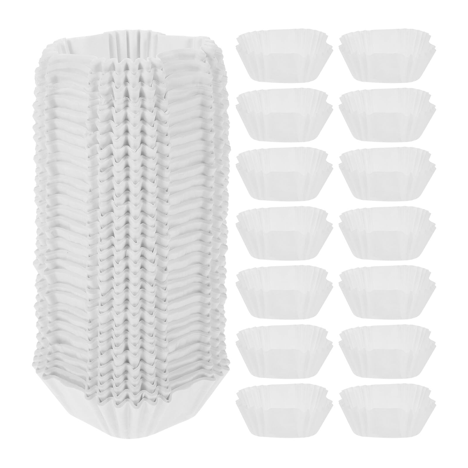 VANZACK 3000 Piezas Forros Cuadrados para Magdalenas de Papel Resistente al Calor Antiadherentes y Prueba de Grasa Unidades para Repostería Fiestas y Cumpleaños