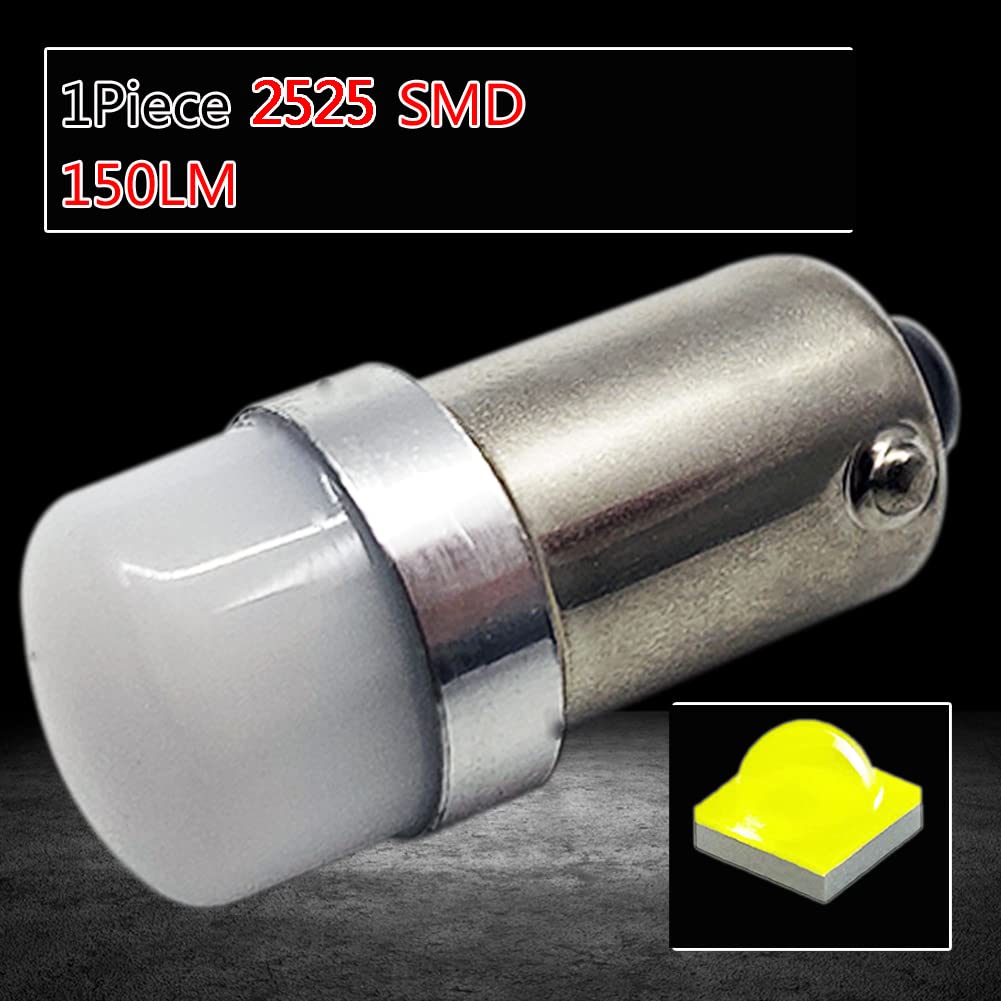 Ruiandsion Lot de 10 ampoules LED BA9S 6-30 V 6 000 K Blanc 1895 1891 53 57 LED pour éclairage intérieur de voiture, éclairage de plaque d'immatriculation, plafonnier, lumières de carte