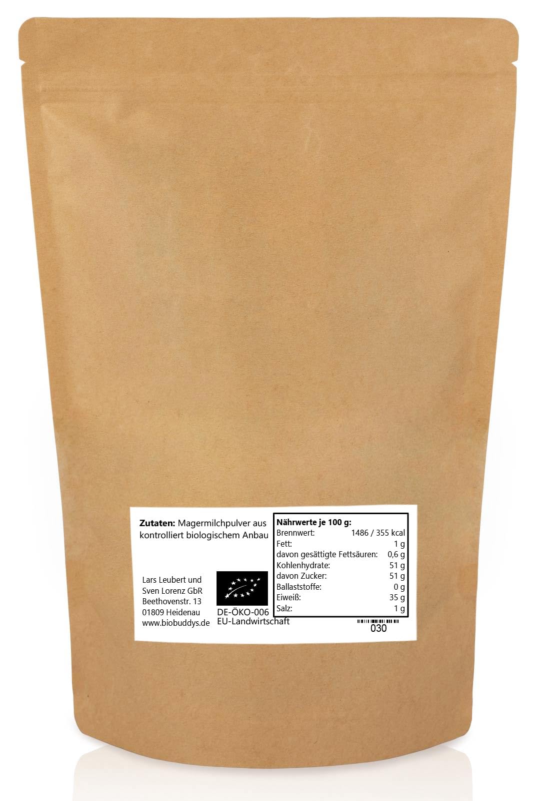 Bio Magermilchpulver 500 g 5er Pack