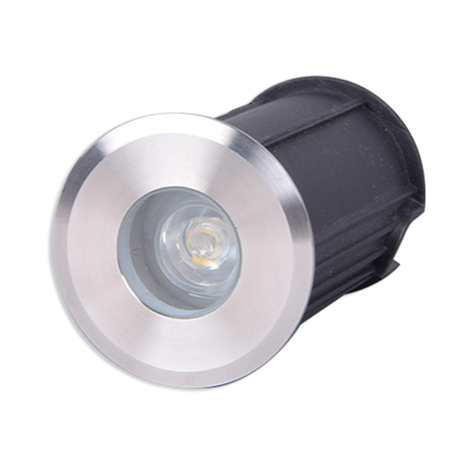 Spot LED Encastrable Exterieur 1W/3W IP68 étanche Spot LED escalier 12V&24V Tension de sécurité for escaliers, terrasses, allées, piscines (Couleur : Blanc Chaud, Taille : 42x75mm(24V))