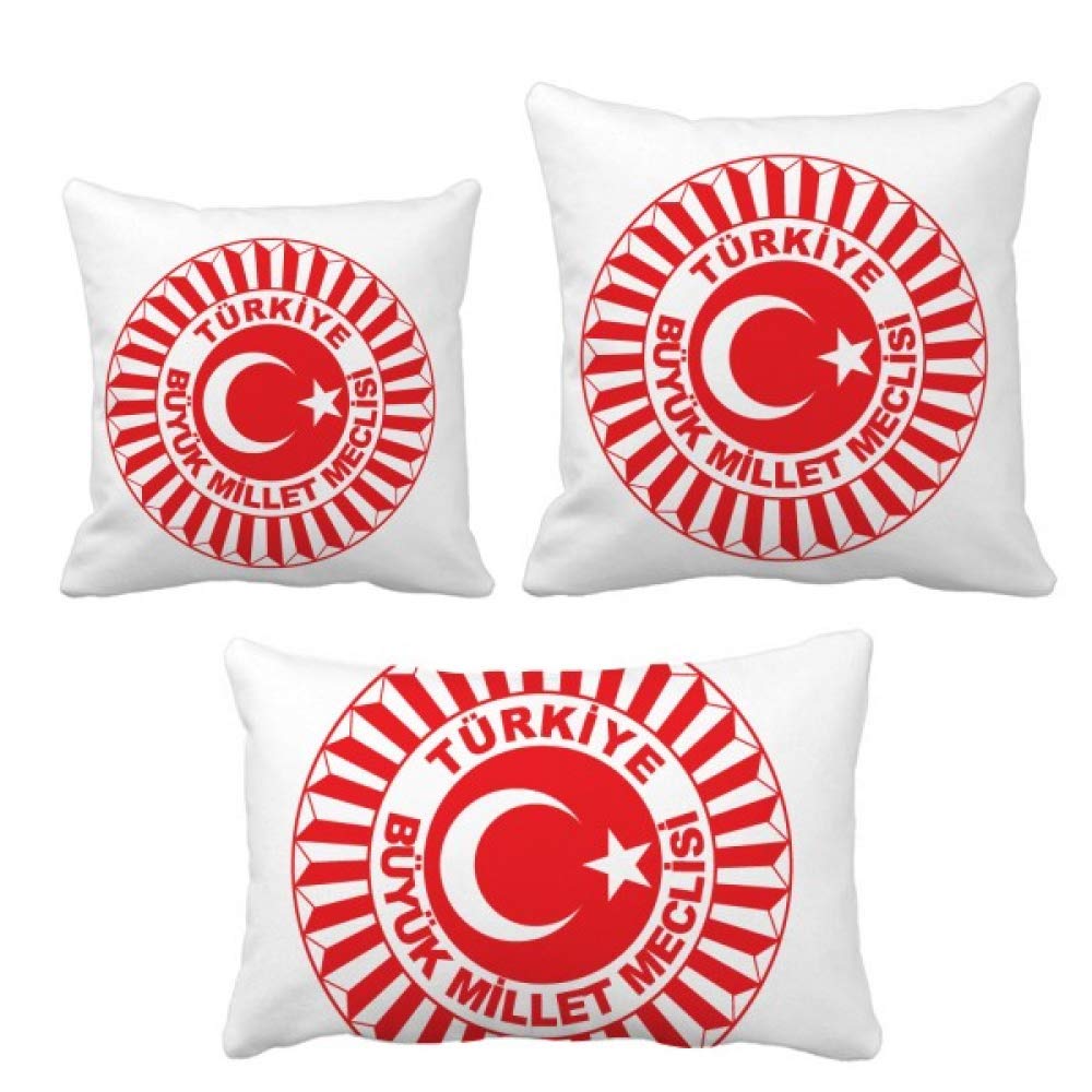 Housse de coussin emblème national Turquie déco salon canapé ambiance voyage Asie