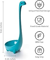 Vista 2 de OTOTO El cucharón original Nessie - Cucharón de sopa, regalos lindos, divertidos utensilios de cocina, diseño de Loch Ness, regalos de cocina