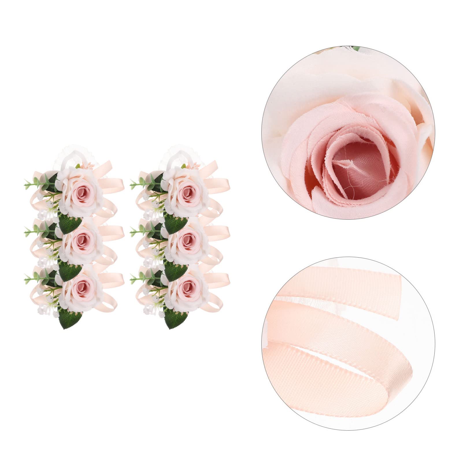 Ciieeo Braut Handgelenkblume 6 Stück aus Stoff für Hochzeitsparty