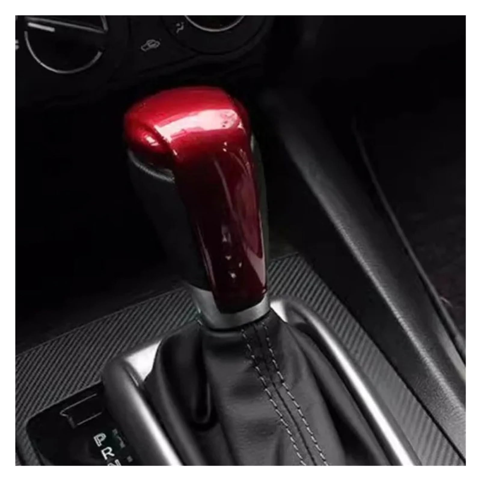 DWTNMEX Gear Shift Knob for Mazda 2 3 6 BM GJ for Demio CX3 CX5 CX8 CX9 for Axela 2014-2022 Car Gear Head Shift Knob Handle Cover Trim Sticker Accessories(Red)