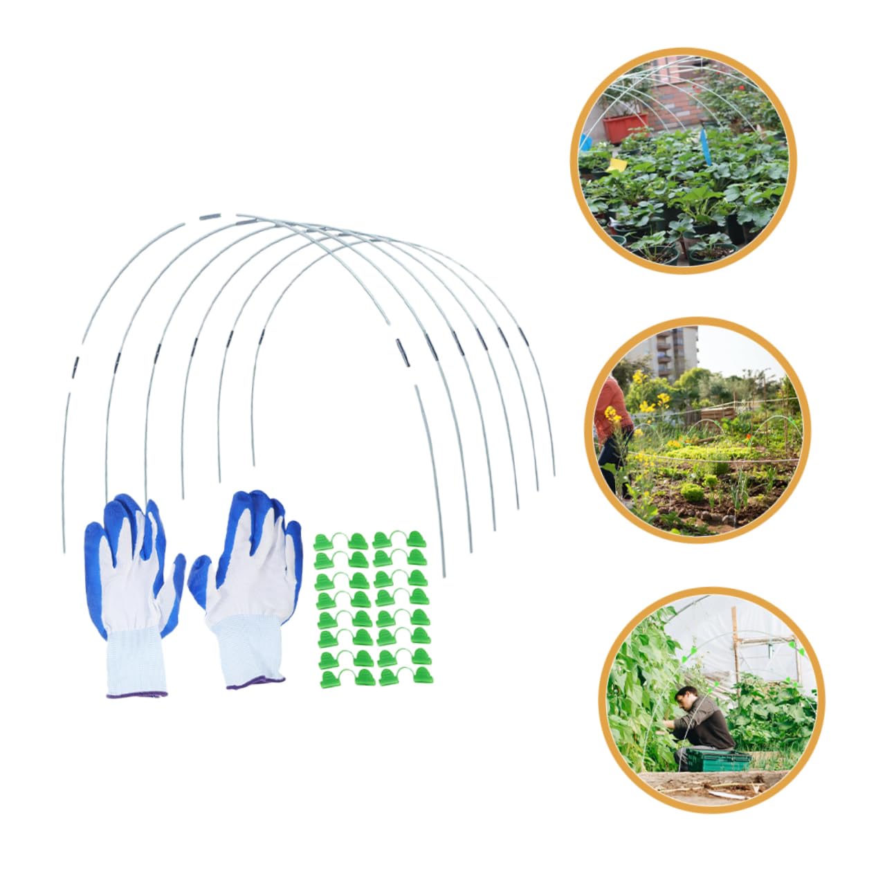 Arceaux de Jardin 1 Set en Polyéthylène Fibre de Verre