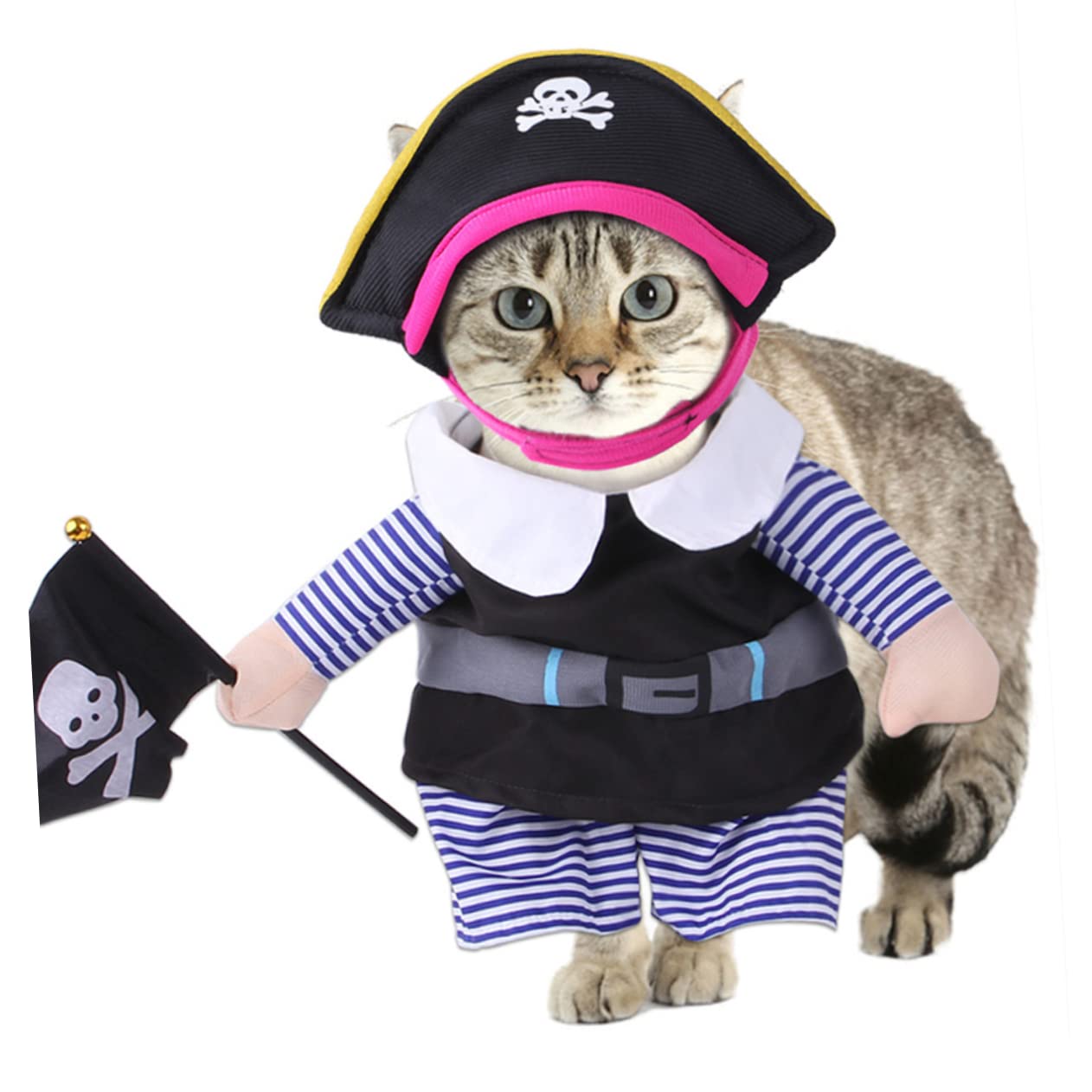 BESPORTBLE 5 Set Pet Costume Di Trasformazione Piccolo Cane Pigiama Costumi Del Cane Vestiti Del Gattino Bel Cappello Gatto Divertente Gatto Costumi Da Pirata Interessante Cappello