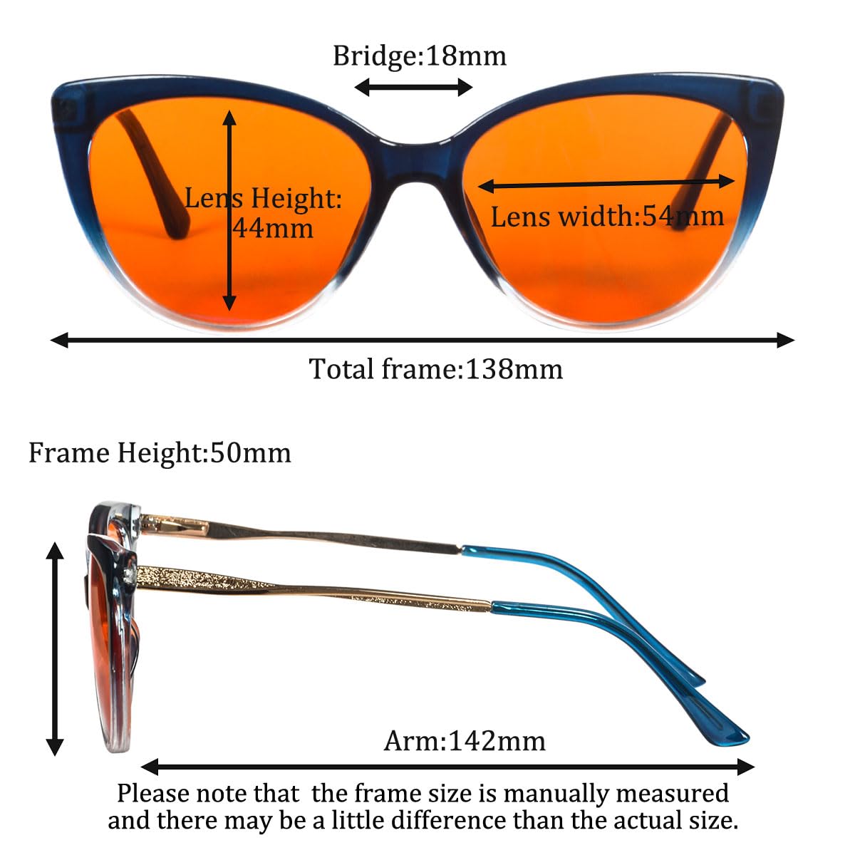 SHINU Okulary komputerowe damskie Cateye Frame Czerwone soczewki eliminują zmęczenie oczu Bluelight Okulary do gier 5018PFJ