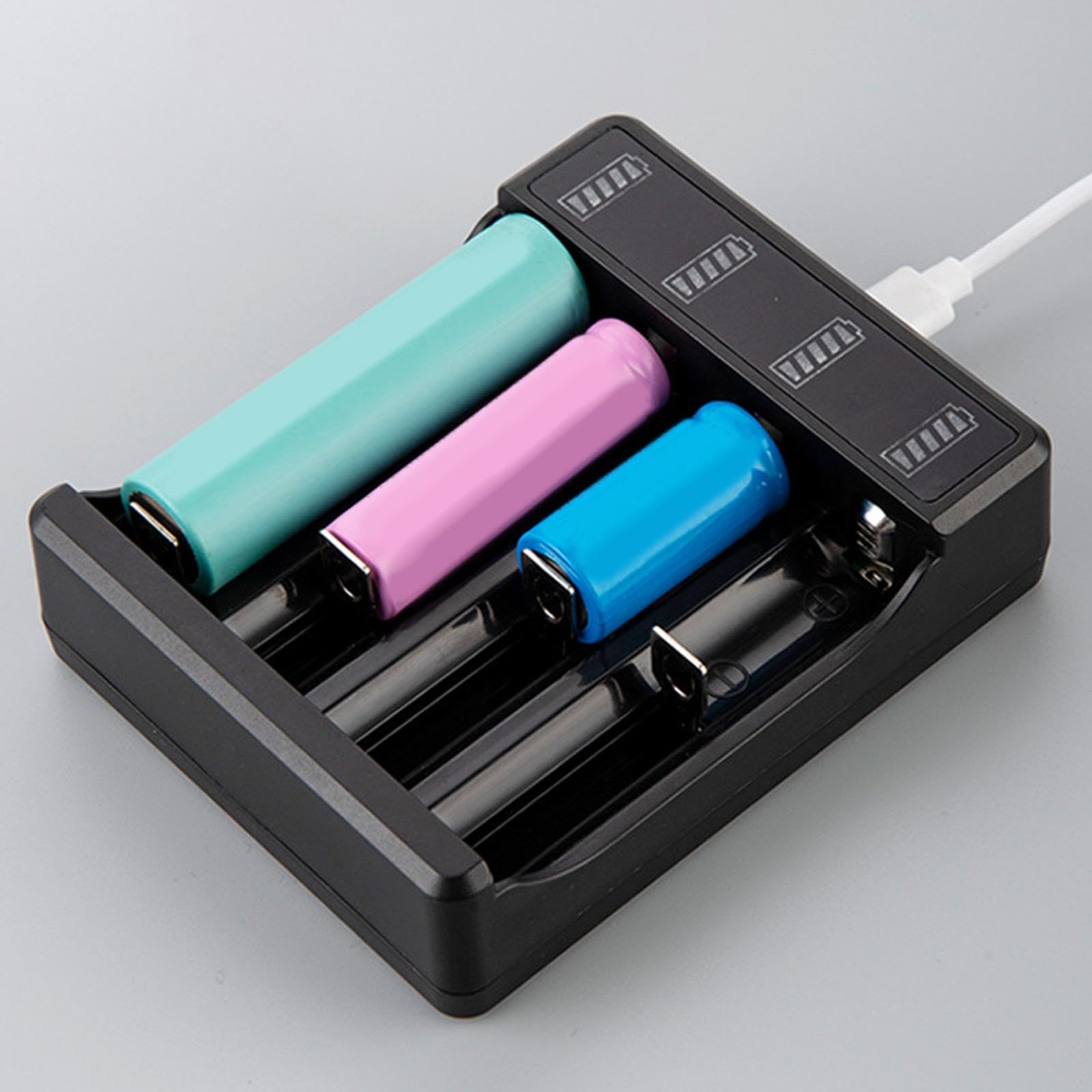 Enakshi® USB Battery Charger with LED Indicator for 3.7V/4.2V Lithium 18650 14500 4 Slot|Consumer Electronics | Multipurpose Batteries & Power | Battery Chargers-picture-31