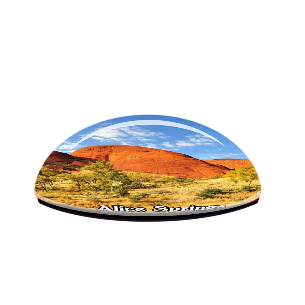 Alice Springs Desert Park 3D Crystal Glass Fridge Magnet – Australia Travel Souvenir & Gift