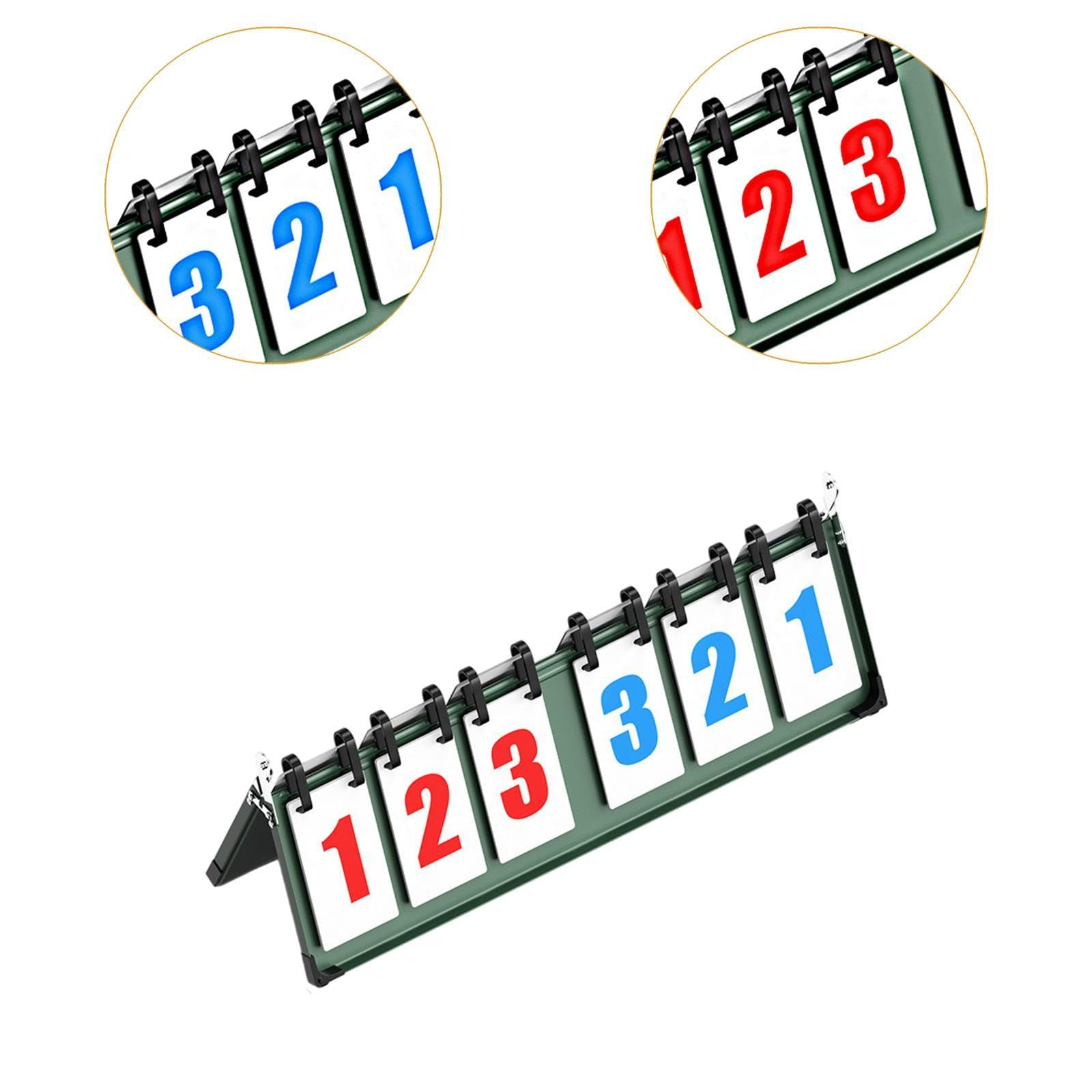 kowaku Sports Scoreboard Scoring Display Compact Competition Flip Score Board Scoring Board for Badminton Football Tennis Basketball, 6 Digit Number