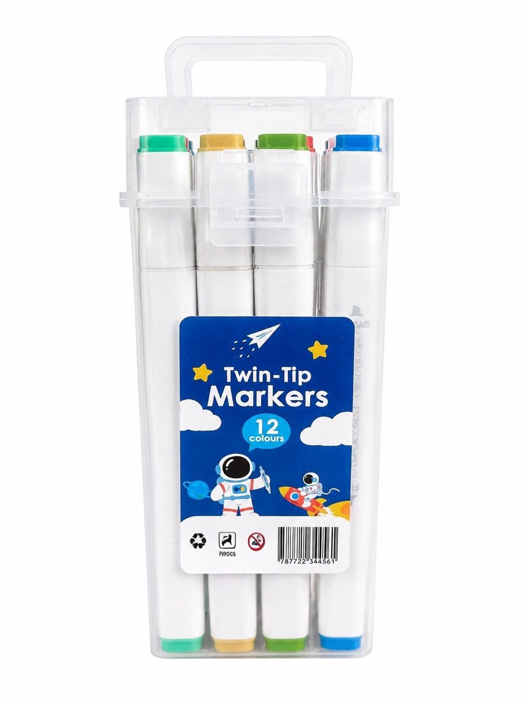 Twin Tip Markers 12 Colours Dual Tip Marker Pens | Fine & Broad Tip Colouring Sketch Pens | Art Markers for Kids, Students & Artists | Drawing, Journaling, DIY Crafts & School Supplies | Storage Case-image-27