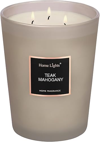 HomeLights - Velas perfumadas para el hogar, velas aromáticas en tarro grande, cera de soja natural, velas de combustión de 130 horas de duración,