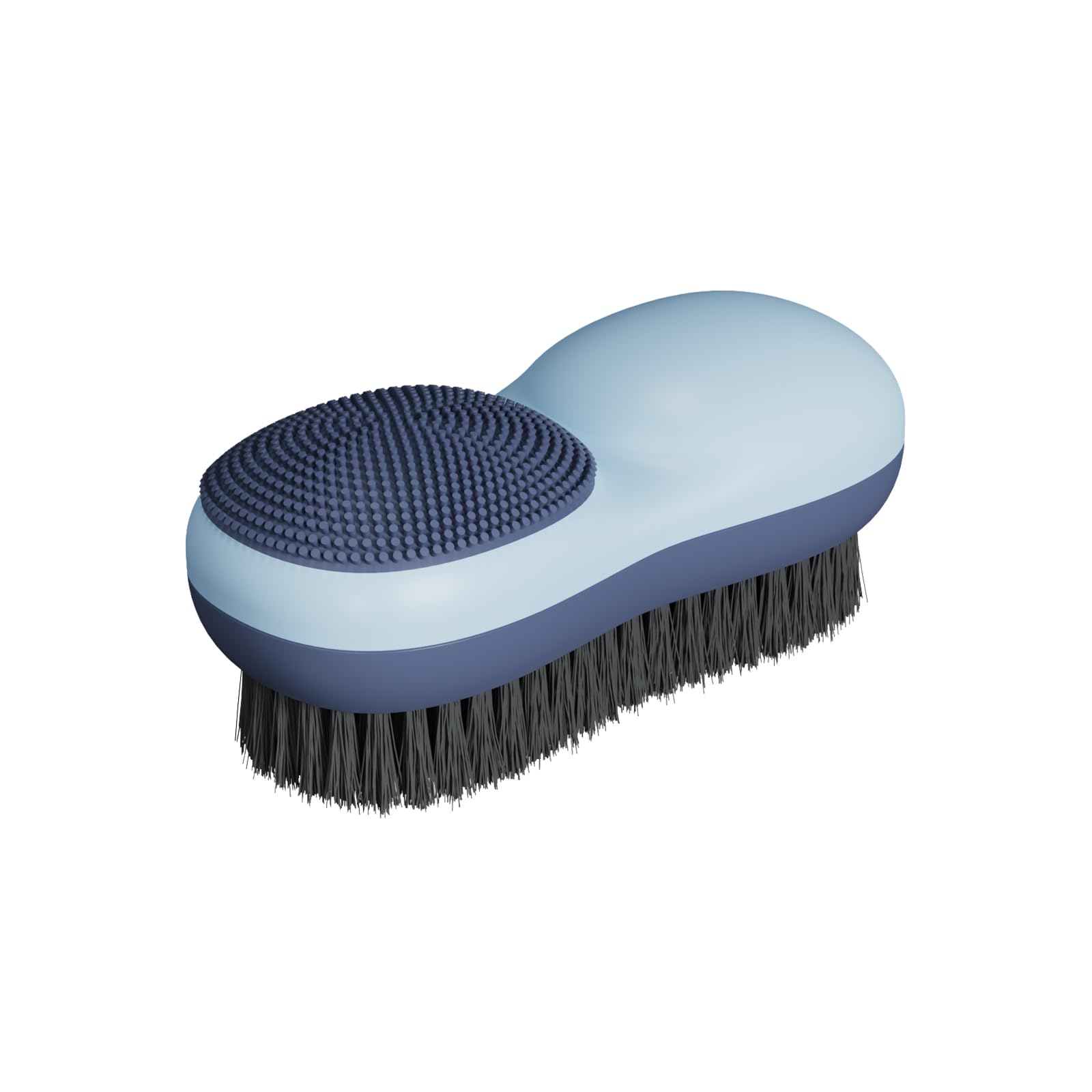 Cepillo de limpieza para manchas de lavandería, cepillos de cerdas suaves, cepillo de limpieza del hogar, cepillo de silicona para ropa interior, cepillos para quitar manchas, fácil de agarrar (azul)