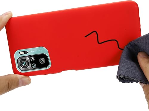 Miniatura 4 de Funda para Xiaomi Redmi Note 10S, Funda protectora de silicona líquida para Xiaomi Redmi Note 10S con cordón de silicona, cubierta delgada y suave a