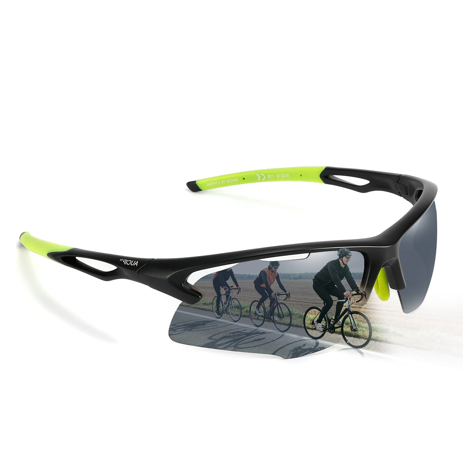 Polarized Cycling Sports Sunglasses for Men Women, TR90 Frame Youth Baseball Fishing Running Golf Motorcycle Glasses