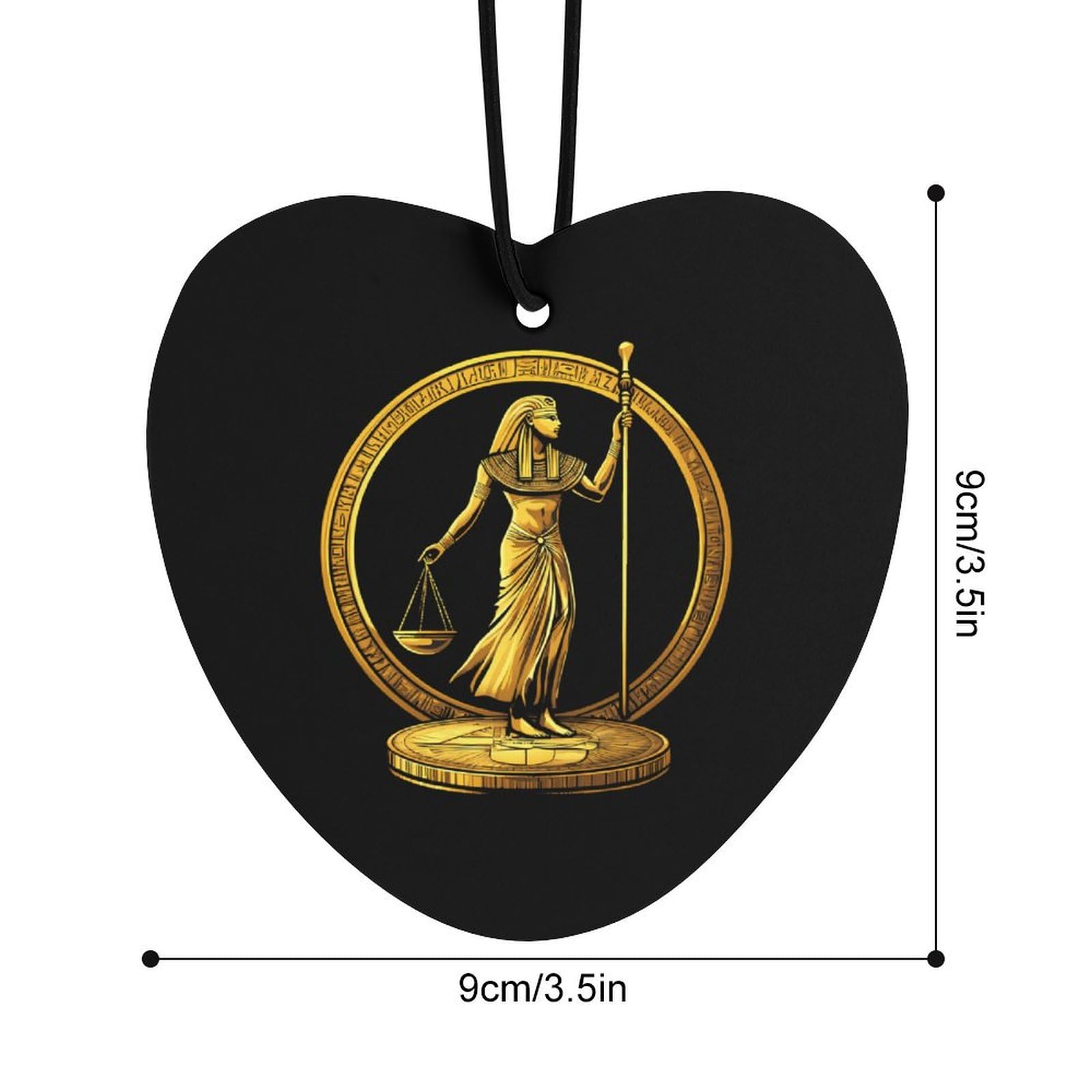 Ancient Egyptian Golden Pharoah Coin Car Air Freshener Hanging Aromatherapy Tablets for Car Accessories Love form