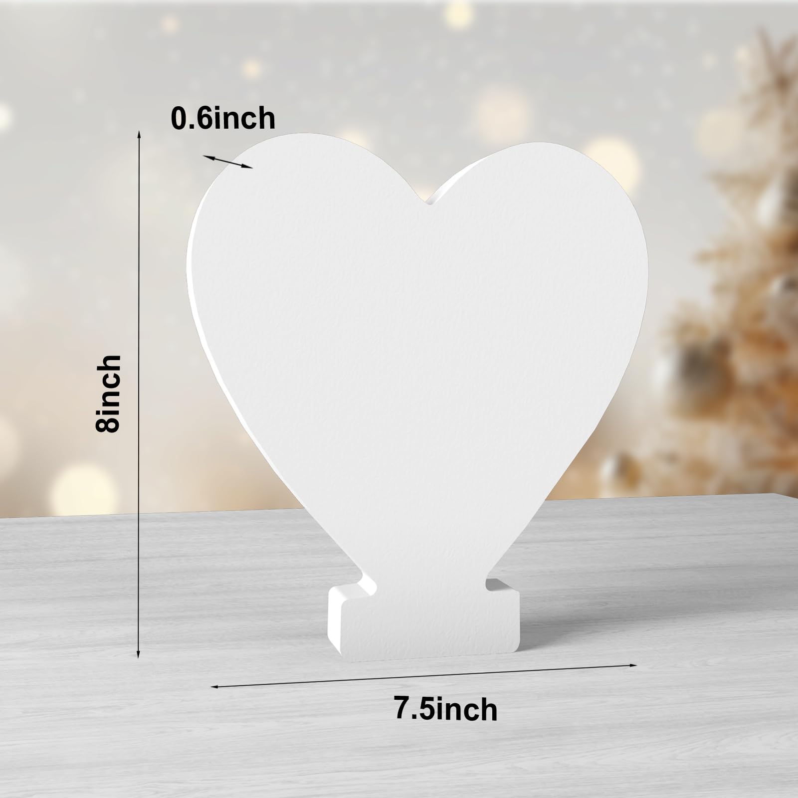 Aruatu 8 Inch White Wood Letters Unfinished Wood Letters for Wall Decor Decorative Standing Letters Large Letters for wall Decoration for Craft Home Party Projects (Love) - Image 2