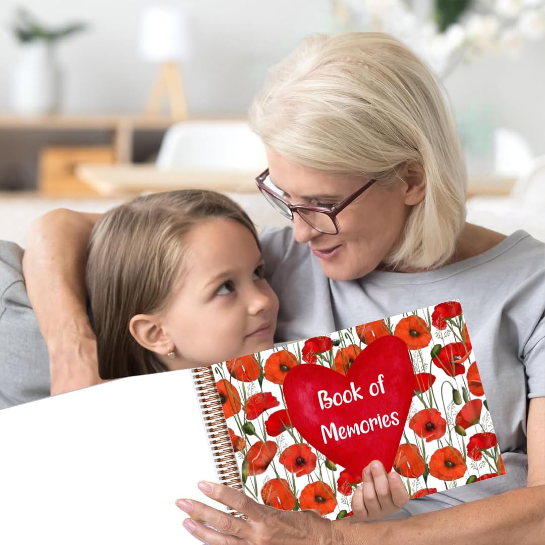 Poppy Flowers Book of Memories, A4 - Image 2