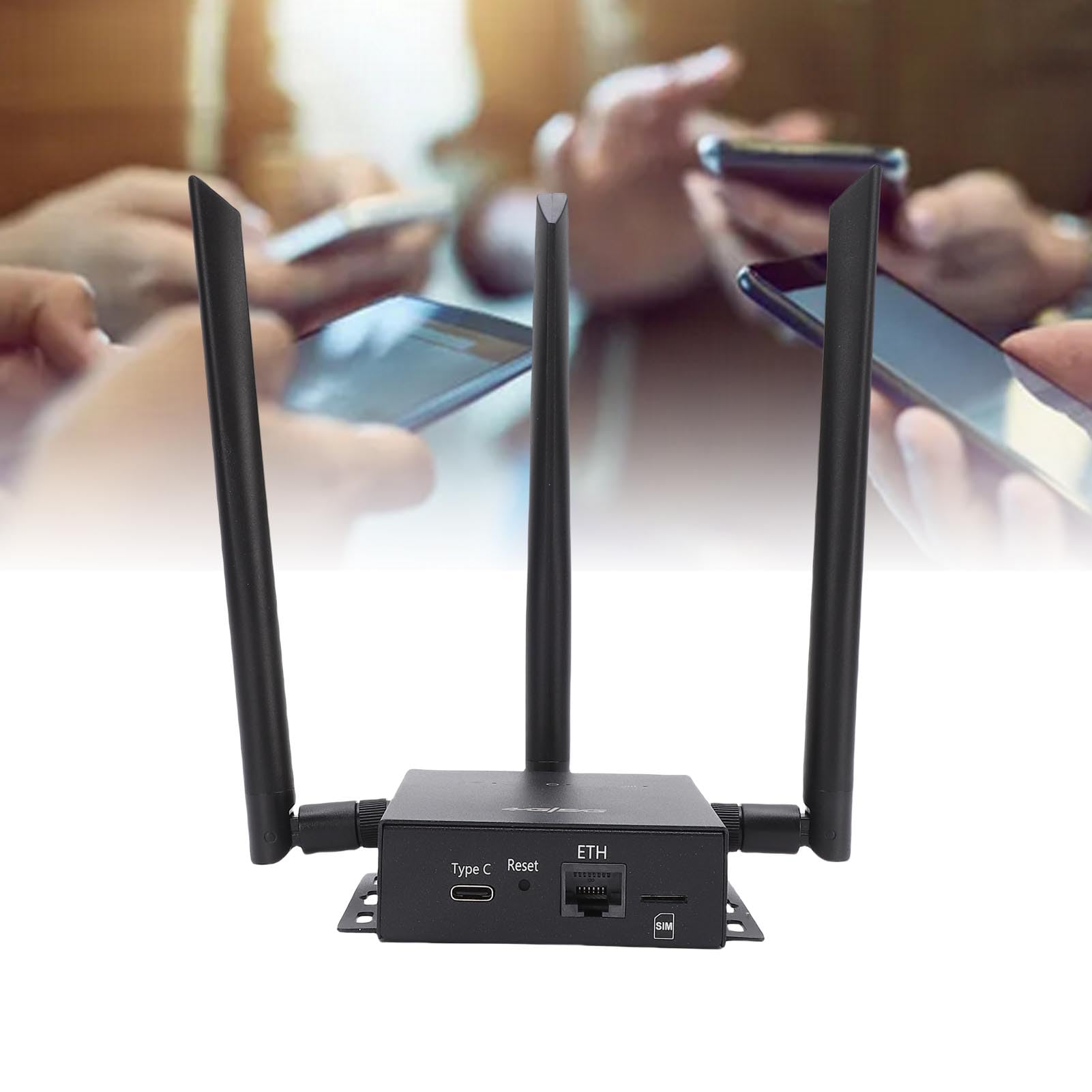 Gonetre 4G SIM Card Router Wireless CPE WiFi Antenna Portatile Ad Alta velocità Antenna Strong Segnale per Ferro da Viaggio per Ufficio 90x75x25mm (Versione UE)