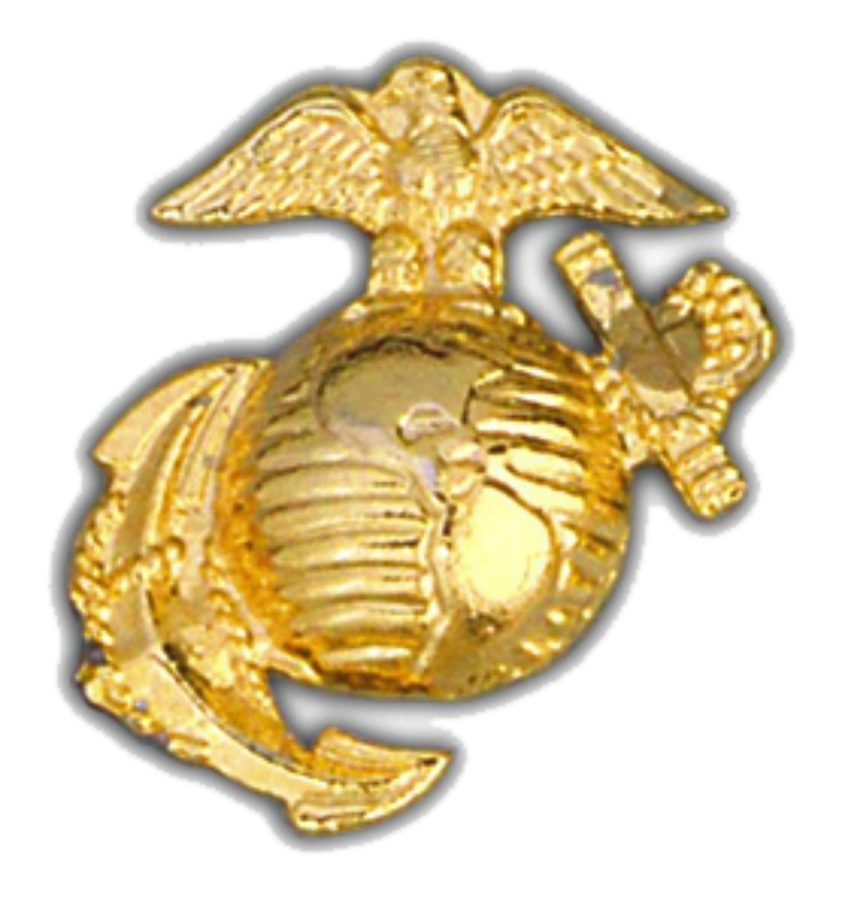 US Marine Corps Eagle Globe and Anchor Gold 1 1/4" Lapel Pin