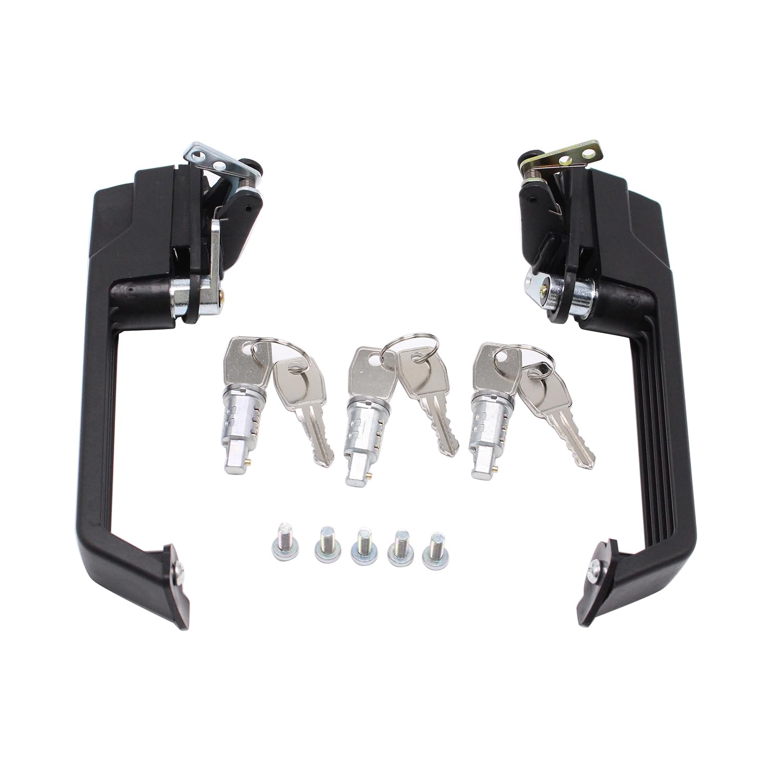 YUCHENSHLP Front Door Handle Repair Kit with Locks Keys MXC7651 MXC7652 Compatible with Land Rover Defender 90 110 & 130 (Upto 2002) Chassis V