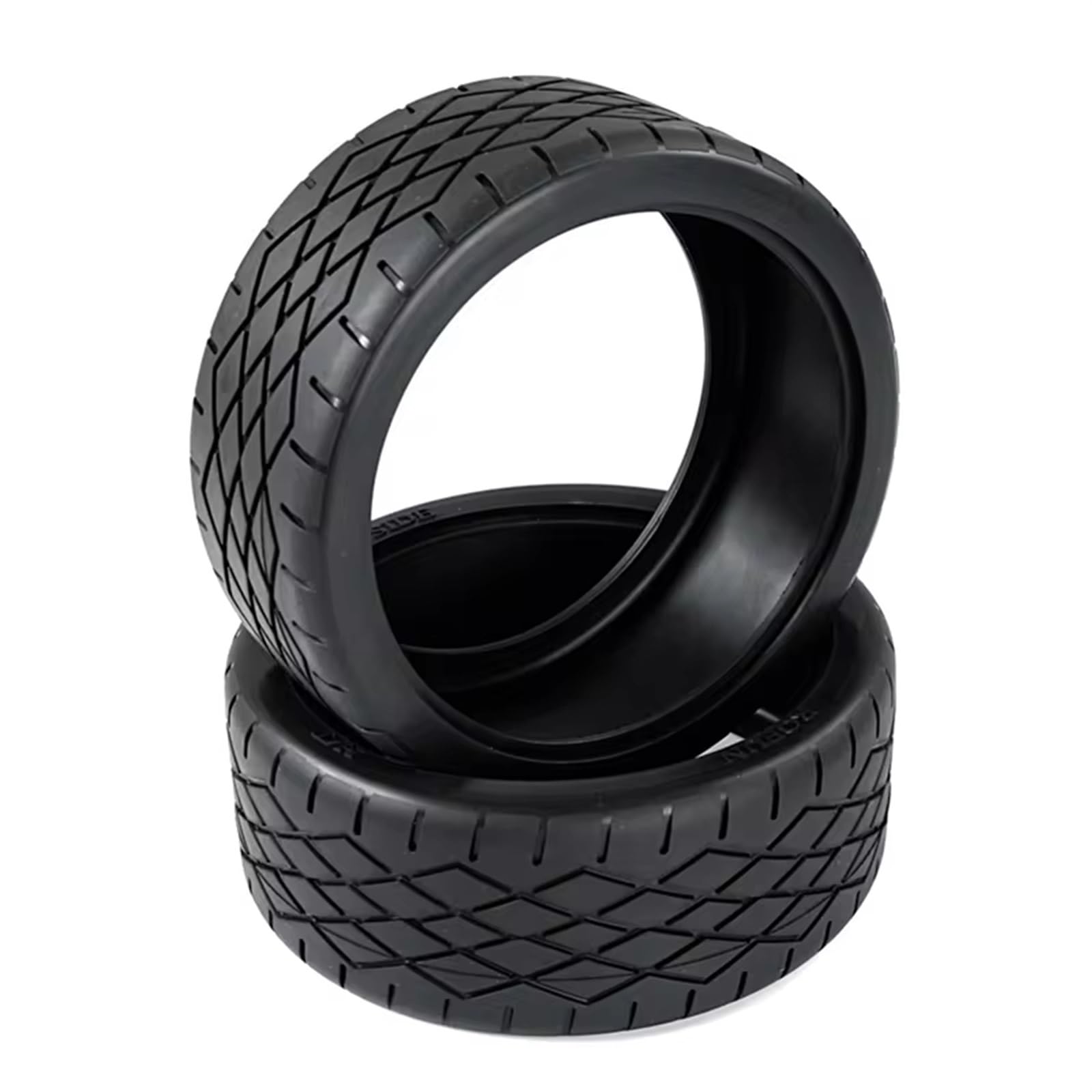 Rc Tire Jante pour Rovan pour F5 pour MCD pour XS-5 2 Pièces Pièces De Pneus De Roue en Caoutchouc Ensemble De Peau pour 1/5 Échelle Rc De Rechange De Voiture Accessoires