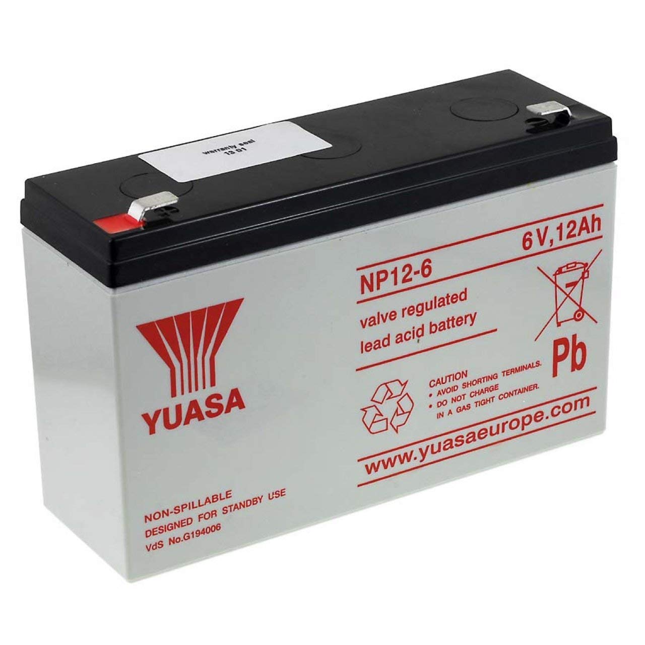 Yuasa Batterie au Plomb Rechargeable NP12-6 VDS