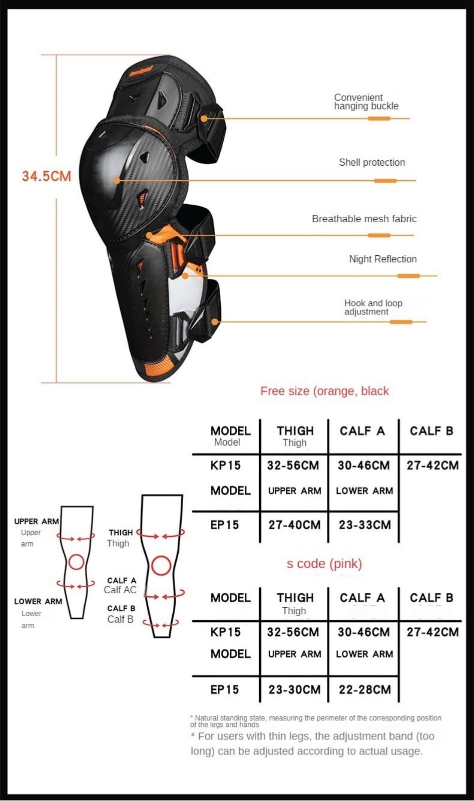 4 ginocchiere per moto, gomitiere, regolabili, antiurto, antiscivolo, protezioni per adulti, per motocross, corsa, ATV, pattinaggio