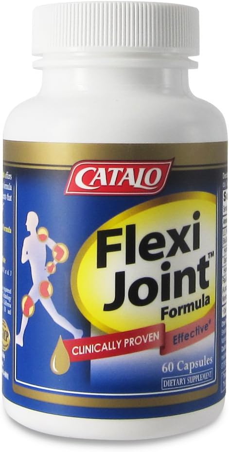 CATALO FlexiJoint Formula Hydrolyzed Collagen Type II, Chondroitin Sulfate, Hyaluronic Acid, Cetylated Fatty Acids Complex Designed for Flexibility and Movement 60 Capsules