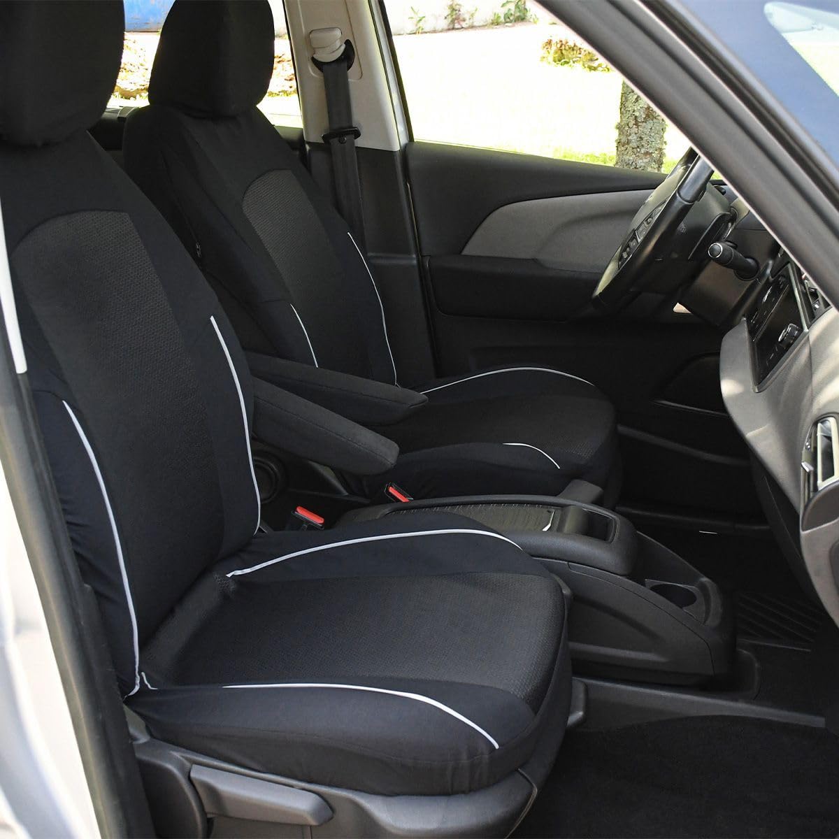 167002 Fundas de Asiento fraccionables monovolumen, Negro