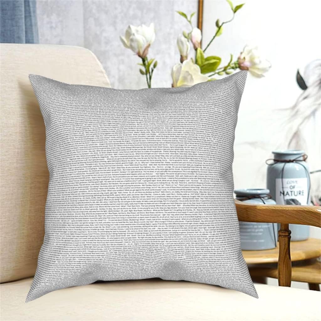 HBJWOV Decorative Fabric Pillowcase Square Pattern Home Cushion Cover(45x45cm)