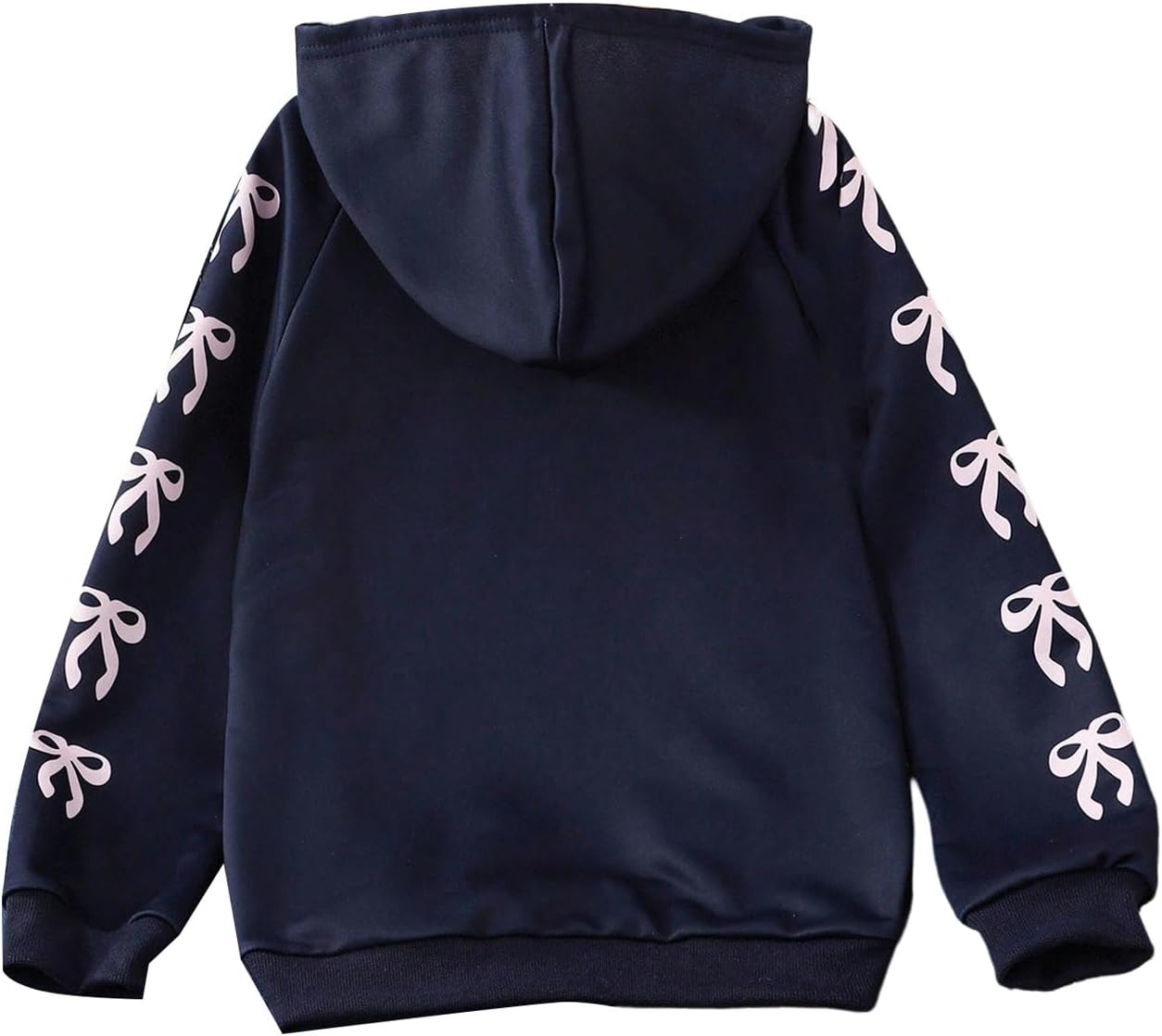 SweatyRocks Girl's Bow Graphic Zip Up Hoodie Sweatshirt Cute Long Sleeve Casual Jackets Fall Winter Trendy - Image 3