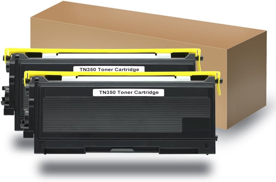 Compatible Replacement Toner Cartridge for Brother TN350, Compatible with Brother HL-2030/2040/2045/2070/2075 DCP-7010//7025 MFC-7220/7420/7820 FAX-2810/2820/2910/2920 [Black, 2 PK]