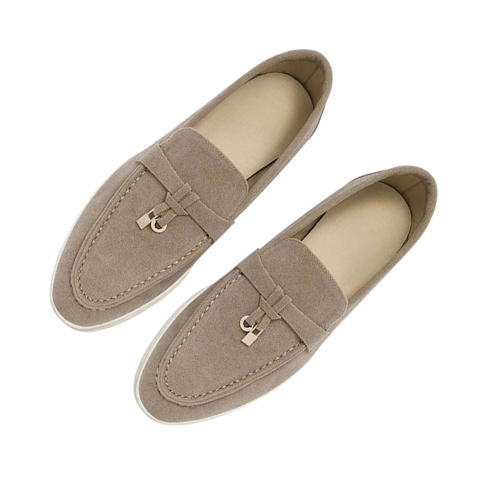 Mocassins pour Femmes,Mocassins d'école en Daim Confortable Slip on Décontracté Bateau et Mocassins,Mocassins à Plat Chaussures de Décontractées pour Le Travail,l'école EU36-41