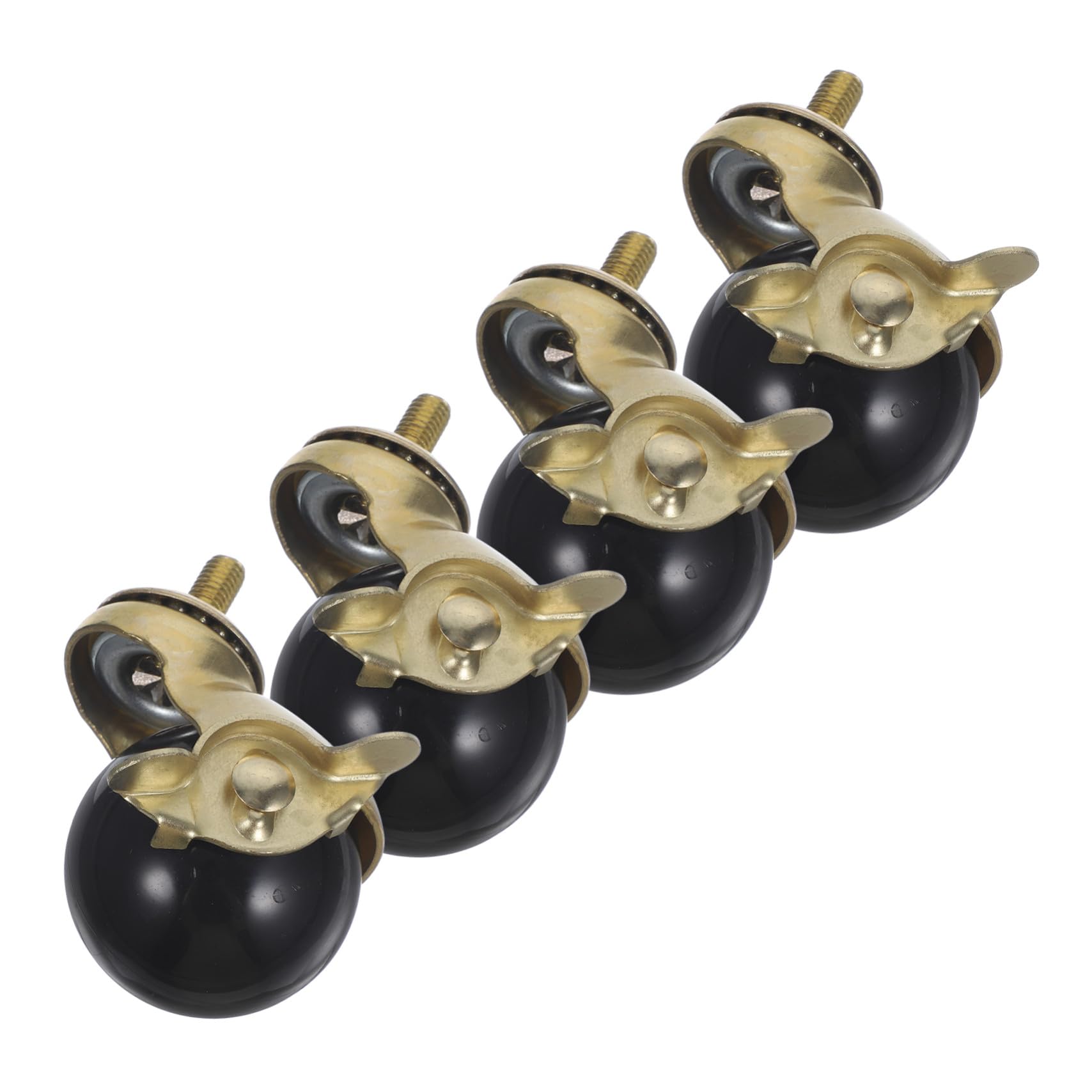 GYRAZXS 4Pcs Heavy-Duty PP Caster Wheels with Brake & Threaded Stem Noise-Free Swivel Castors for Smooth Movement Ideal Replacement for Furniture & Office Chairs
