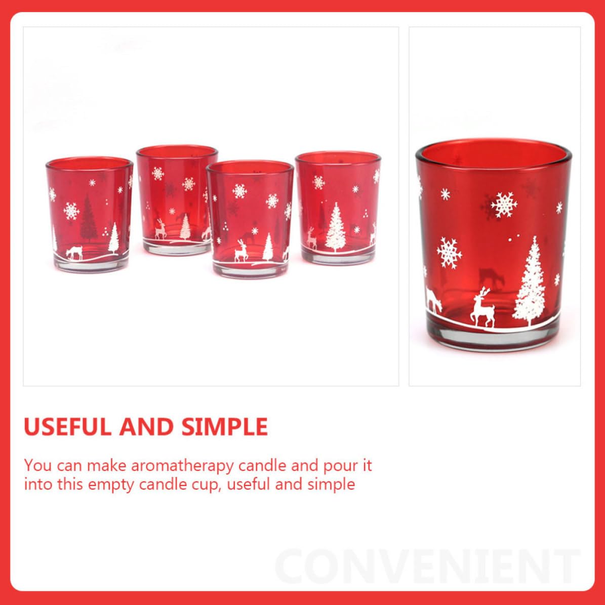 BESPORTBLE 10 Unidades Candelabro de Aromaterapia de Vidrio para Navidad,