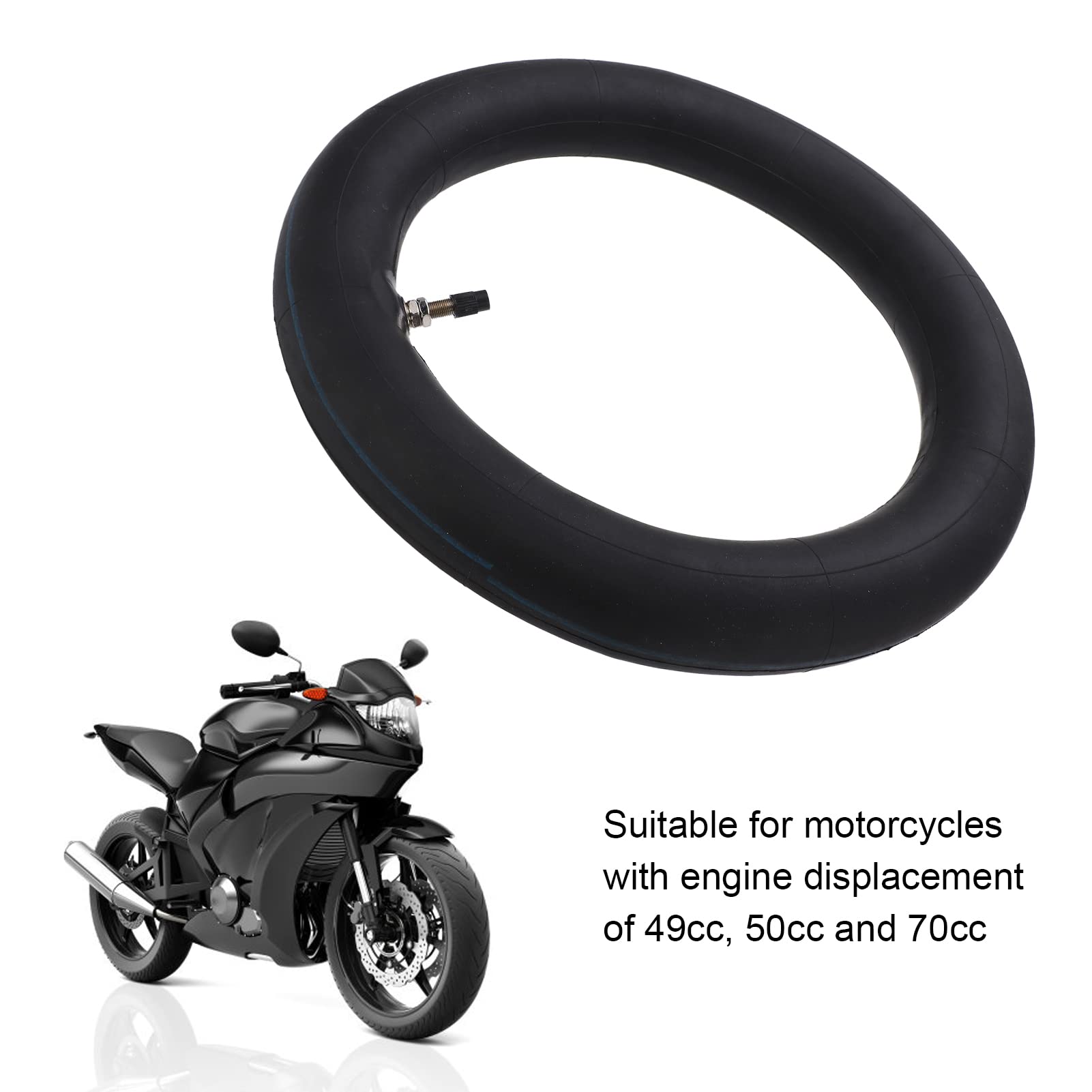 Tubo Interior Para Moto 2.50/2.75-10 - Válvula Recta, Caucho De Butilo - Para Motos De 49cc, 50cc, 70cc