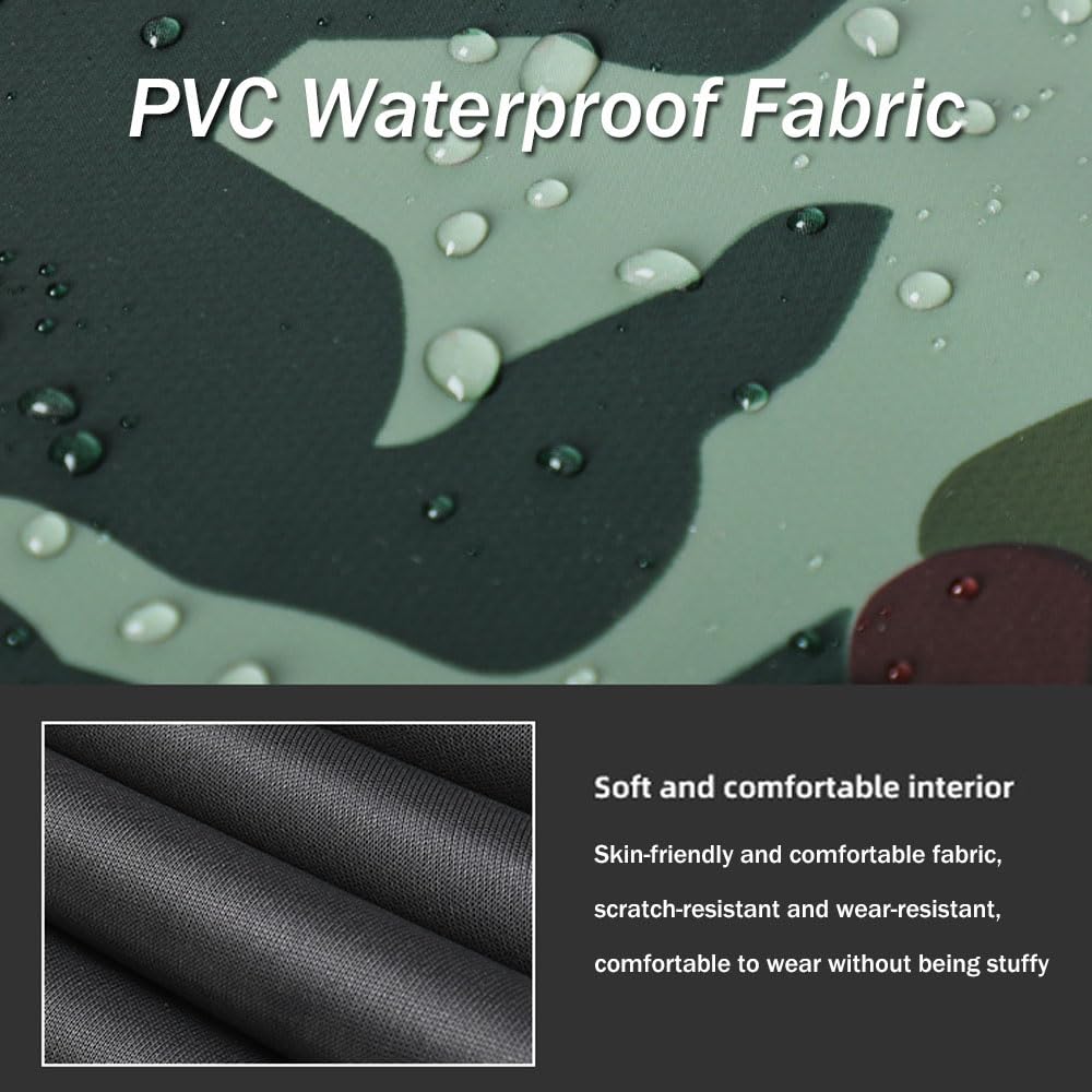 ENEN Wathose Herren Damen Wasserdicht PVC gr 36-47 Wathose mit Stiefeln, Atmungsaktiv Verstellbare Schultergurte Anglerhose Angelhose Watstiefel Angelbekleidung Fliegenfischen
