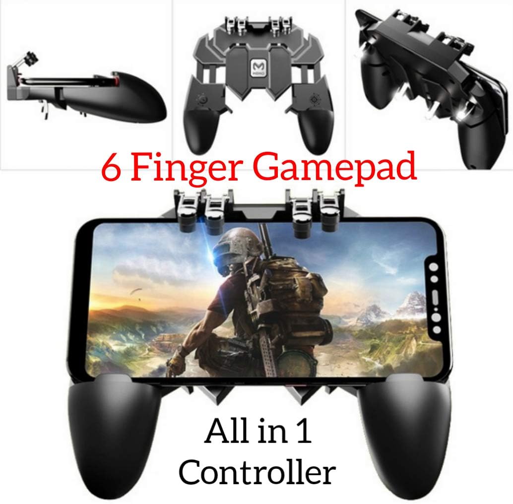 YouFirst Pubg Mobile Controller [ 6 Finger Gamepad/Upgrade Version ]/ Mobile Game Contoller/Controller for Knives Out, Rules of Survival, Survivor Royale, Critical Ops