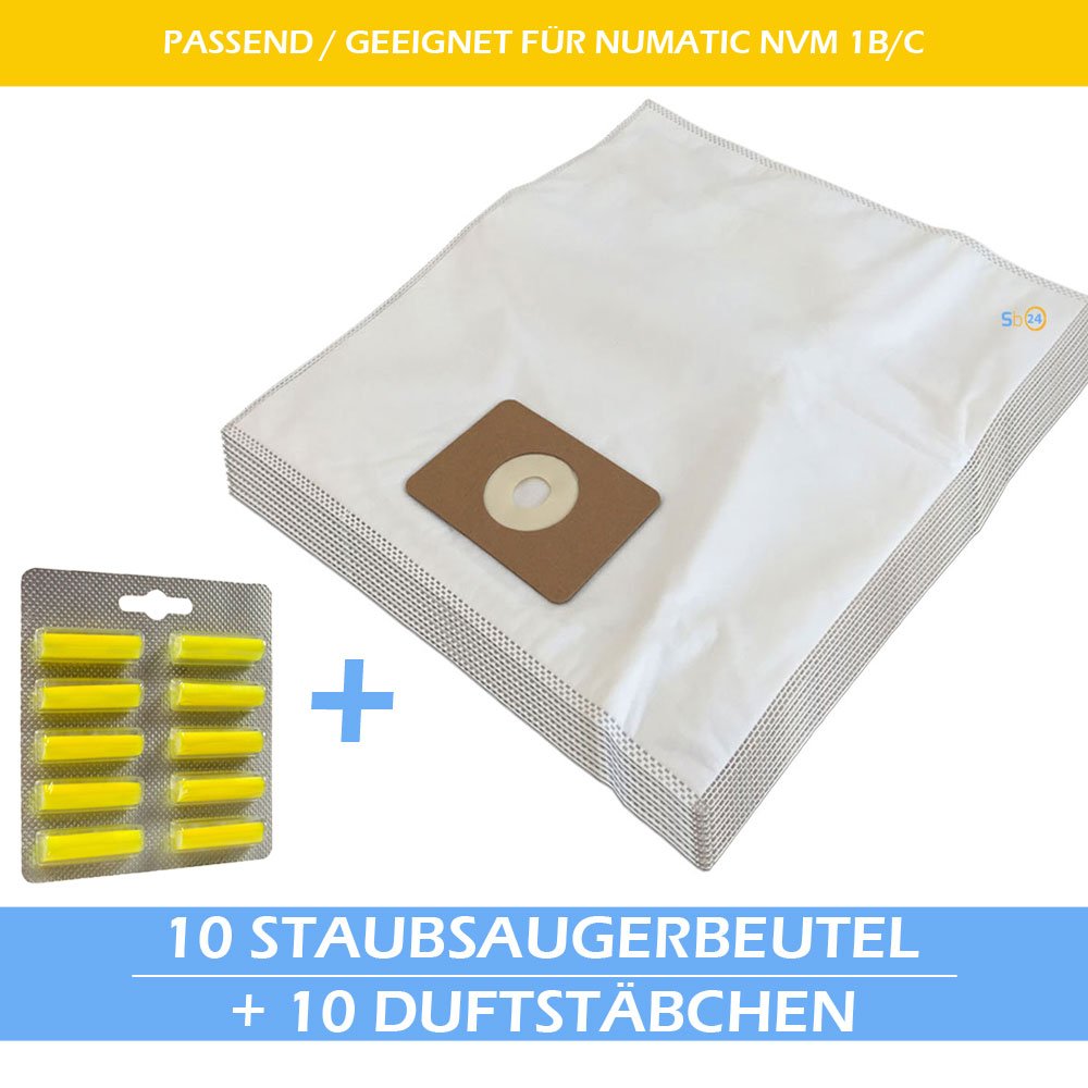 20 Sacchetti per aspirapolvere Numatic HHR 200