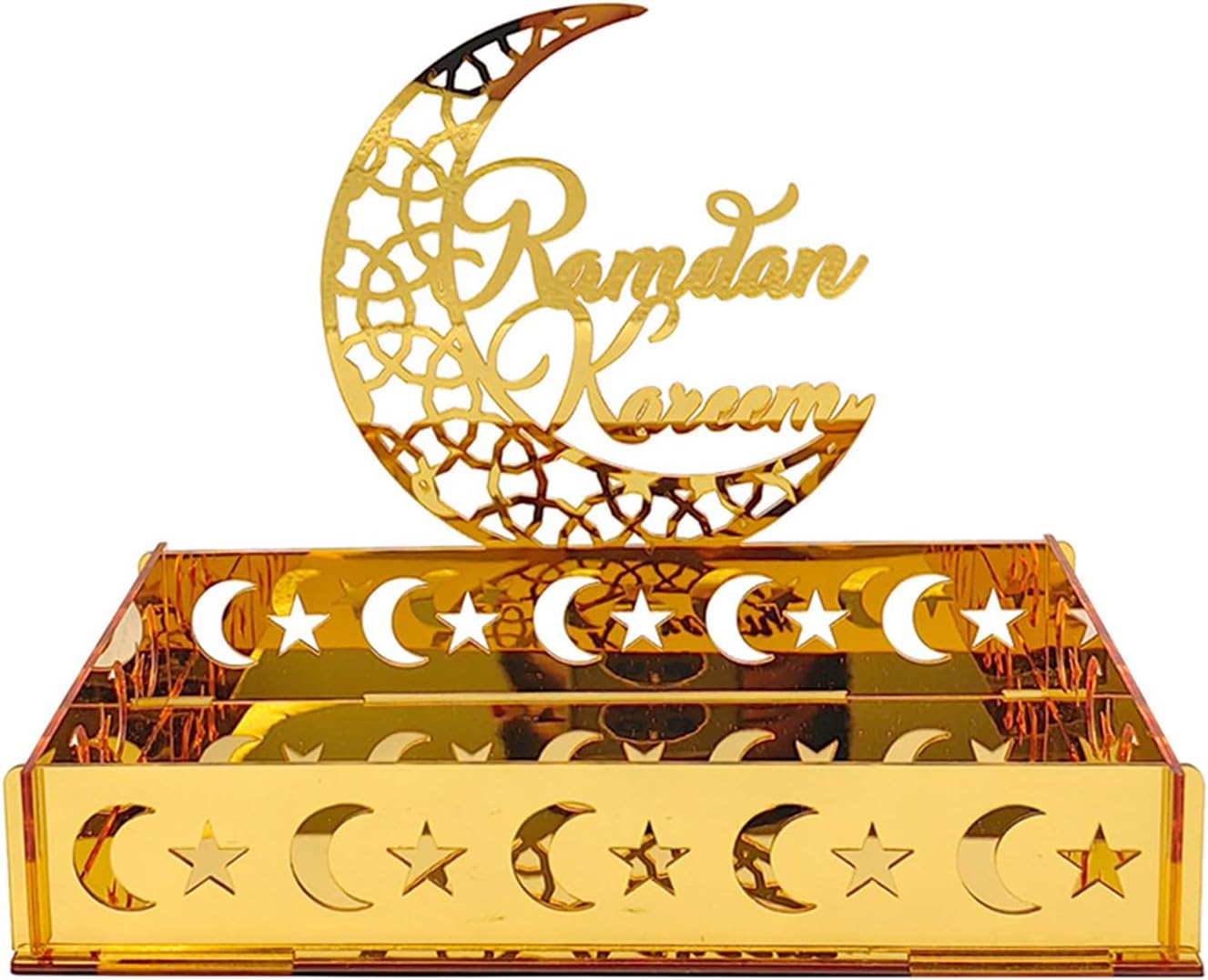 Eid Tray Table Centerpieces Plate Acrylic Ramadans Home Decorations Eid