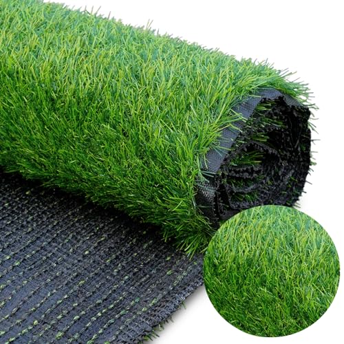 bimiti Kunstrasenteppich 2x3m, Kunstrasen 30 mm Höhe, Rasenteppich Meterware Grasteppich Outdoor...