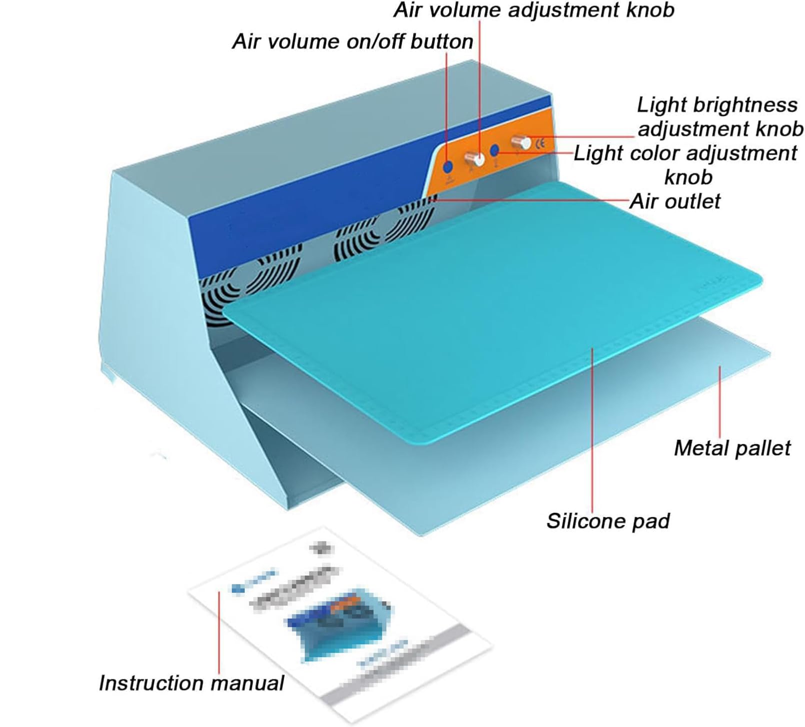 Campana de flujo laminar vertical con filtro HEPA, ventiladores duales e iluminación de modo dual para reparación de pantalla LCD, taller, laboratorio e instalaciones