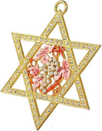 Miniatura 3 de Matashi Adorno colgante tradicional de estrella de David (peltre), decoración clásica de pared para sala de estar, hermosa decoración del hogar