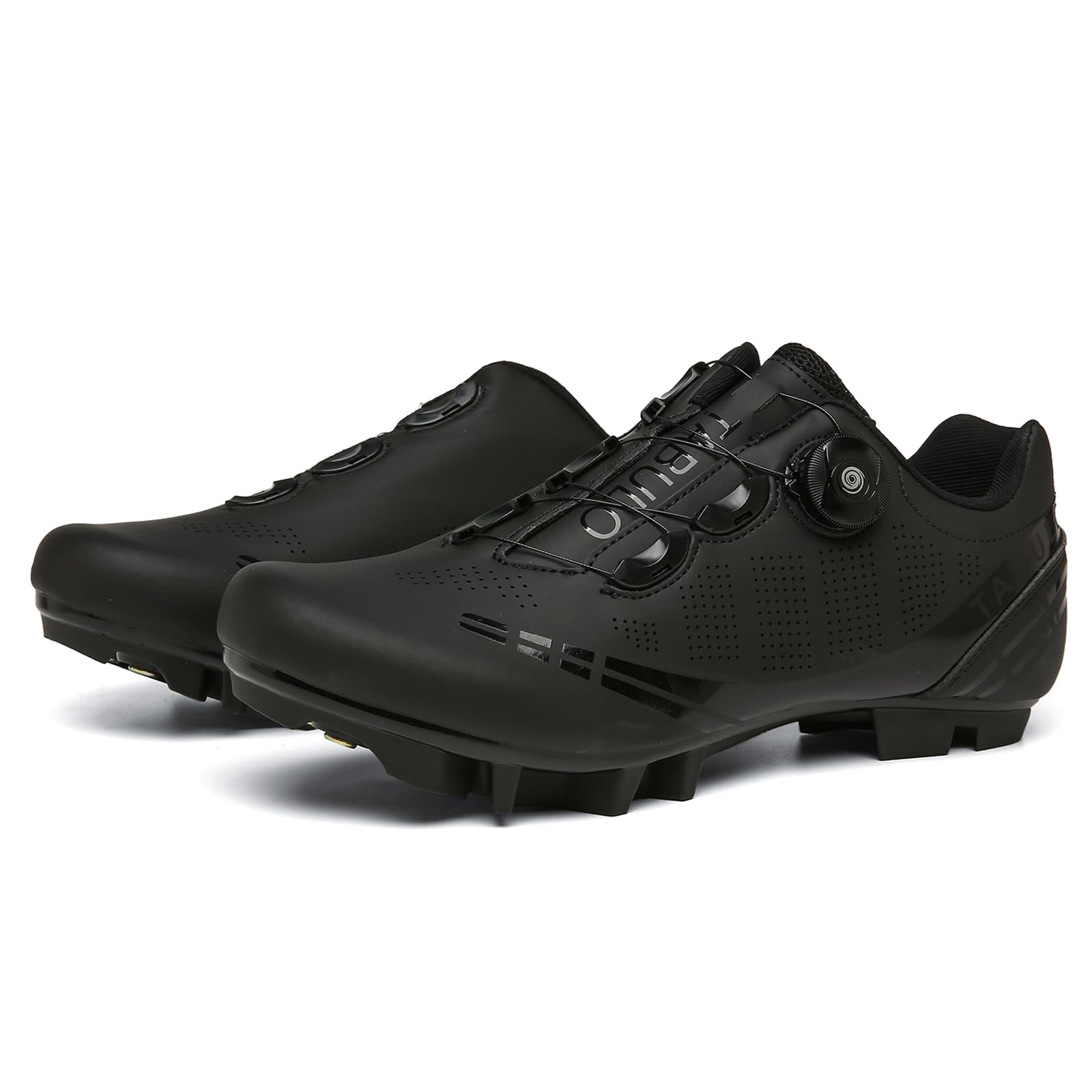 Chaussure Montagne VTT Homme, Chaussures De Cyclisme Légères Antidérapantes Compatibles avec Taquets SPD À 2 Boulons Chaussures De Verrouillage 2 Trous