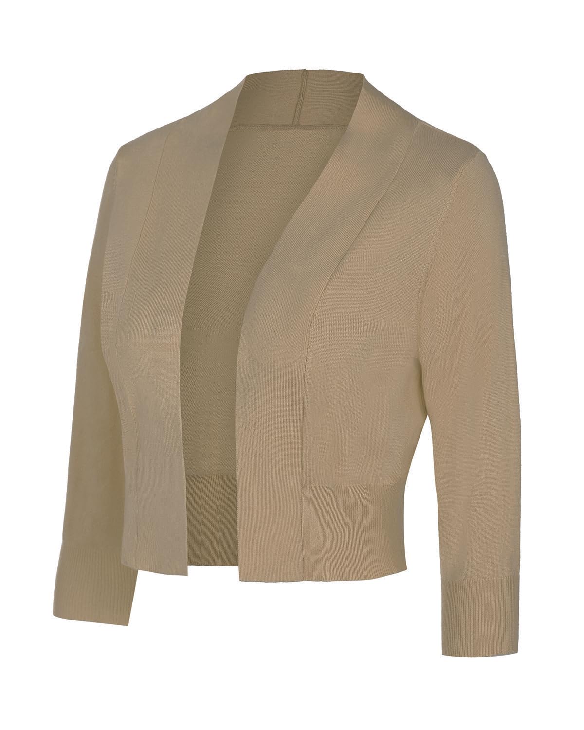 MINTLIMIT Women Shrug Bolero Open Front 3/4 Sleeve Cropped Cardigan Sweater