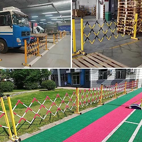 Barrière mobile extensible réglable : barrière de sécurité portable et rétractable pour chantier - 7