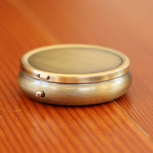 Miniatura 3 de NewCharms Pastillero redondo de latón con 3 compartimentos