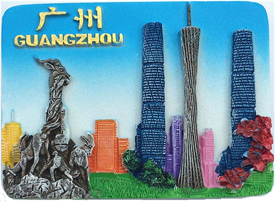 Muyu Magnet Souvenir 3D Guangzhou China Fridge Travel Sticker,Home & Kitchen Decoration,Guangzhou China Refrigerator