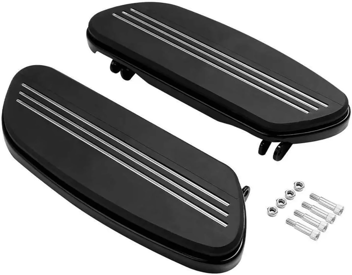 Motorcycle Rider Footboard Kit Compatible With Harley FL Softail 1986-2017 Touring 1986-2020 19 Ultra Limited Street Glide Heritage Springer(Black)